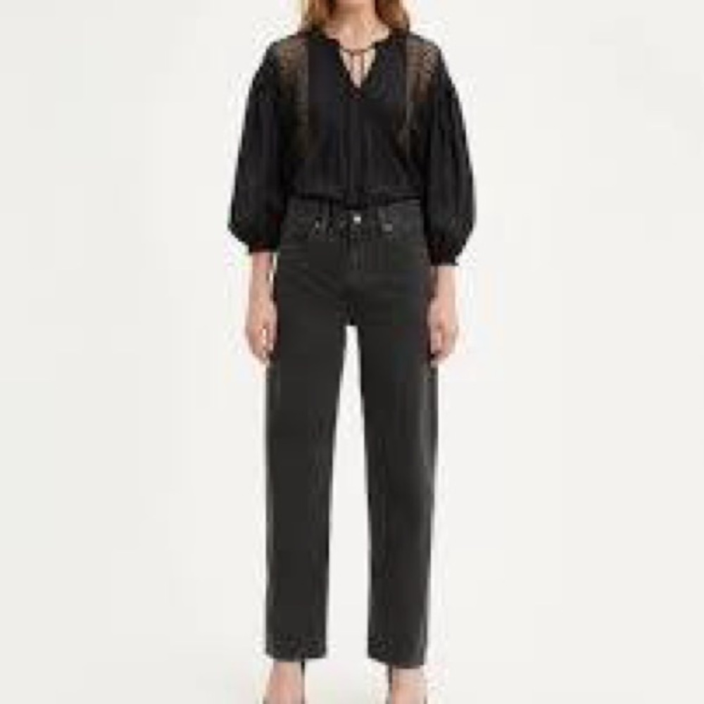 Levi’s Dad Jeans, faded black, cropped